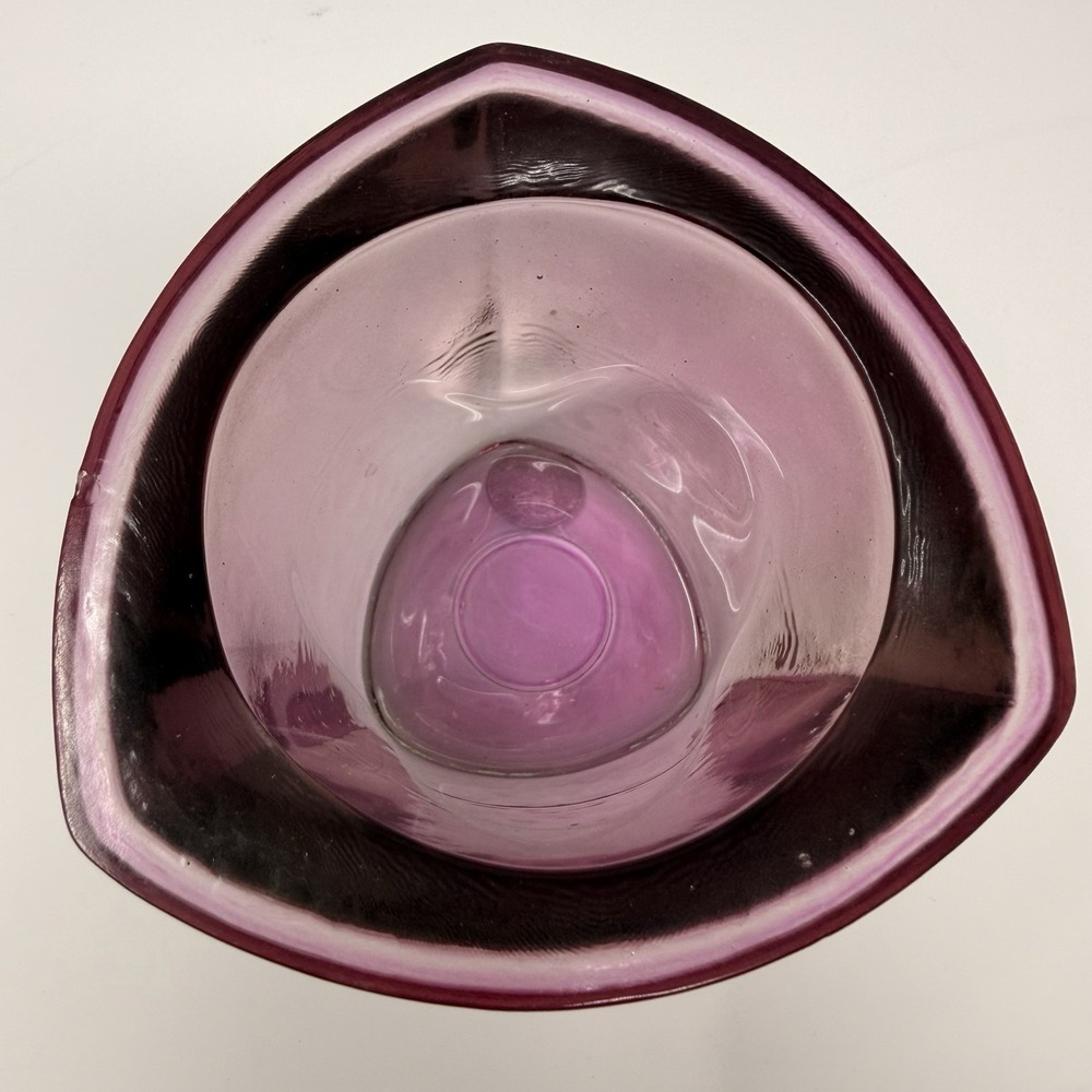 Vtg Vidrios San Miguel Spain Amethyst Recycled Decorative Glass 3.75" - Picture 13 of 13